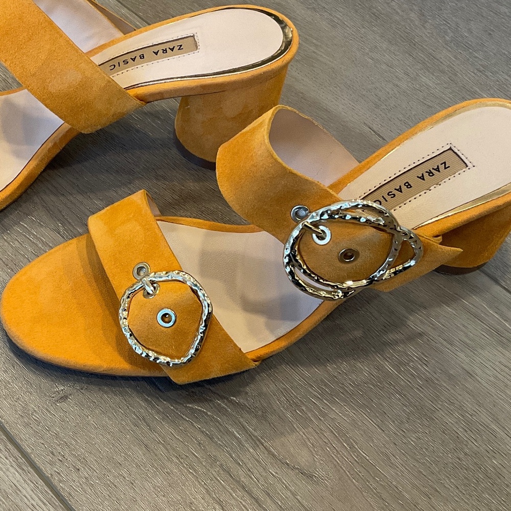 ZARA  Round Heel Buckle Mule Sandal  Size EU 40 NWOT - Picture 9 of 10